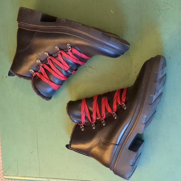 Naturalizer Julian Waterproof Boot Black Leather Upper - Picture 1 of 12